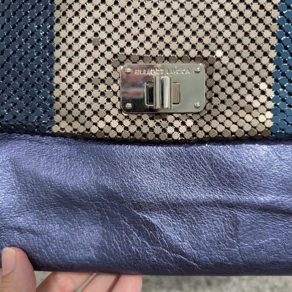 Elliott Lucca Blue and Taupe Shoulder/Crossbody Bag - Picture 4 of 14